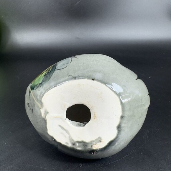 Vintage Mexico Pottery Tonala Hand Painted Duck Bird Figurine Marked Whimsical - Picture 7 of 13